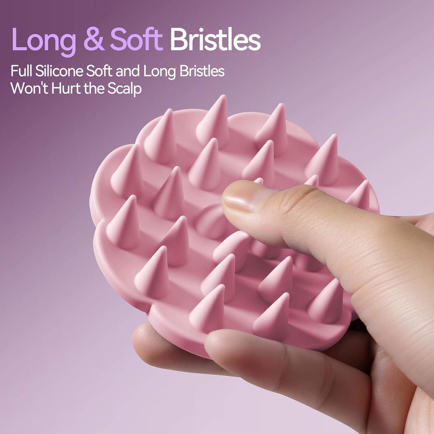 Creative Art Scalp Massager Shampoo Brush, Scalp Scrubber for Hair Growth & Dandruff Removal, Hair Scalp Brush with Soft Bristles Nail Protection, Hand Massager for Wet Dry Hair Care with Hang Loop