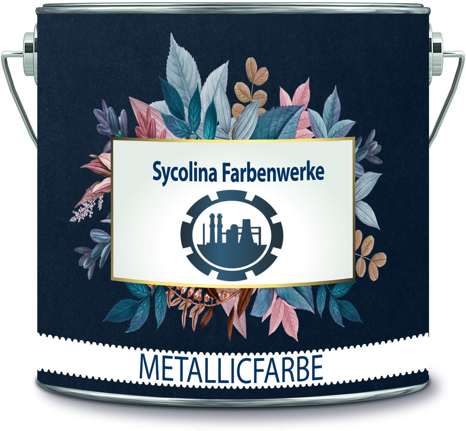 Pintura metalizada de látex multicolor, lavable, difusa, pintura para paredes interiores en muchos colores exclusivos de alta calidad (2 l, plateado)