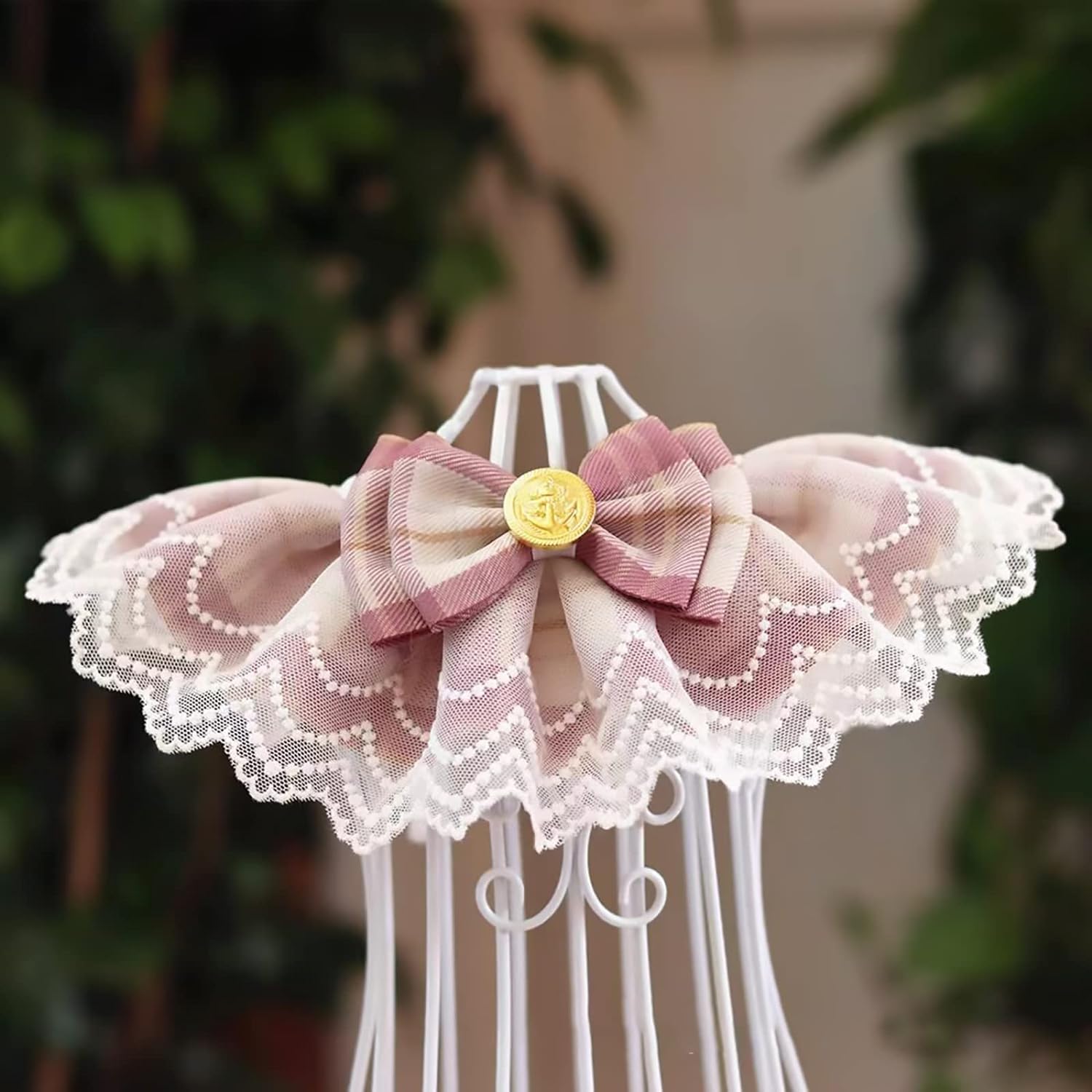 Dog Trust Handmade Cat Collar, Cute Lace Decor Flower Kitten Collar with Gold Tag and Bowtie for Boy Girl Male Female Kitty (Medium, Pink) (B0CMLWBJN3) Amazon Price History, Amazon Price Tracker