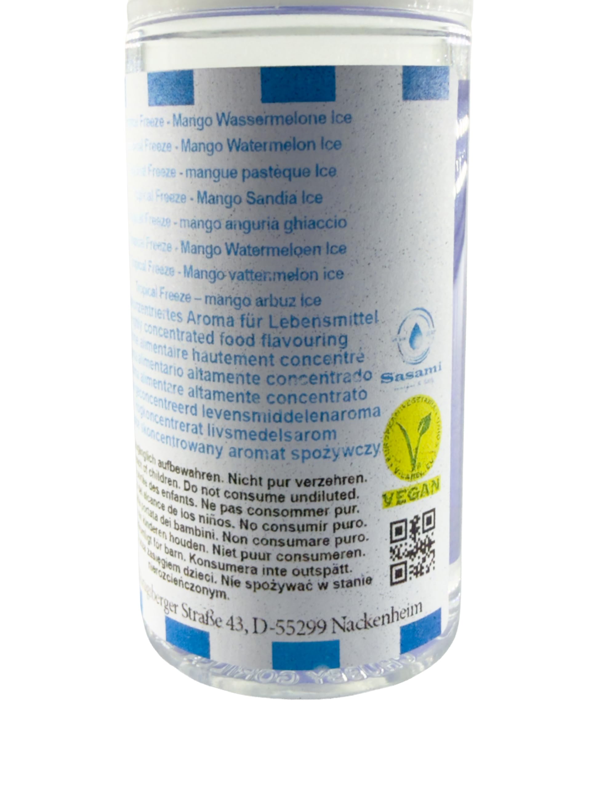 Tropical Freeze - mango anguria ghiaccio aroma concentrato - vegano - Sasami - 100ml