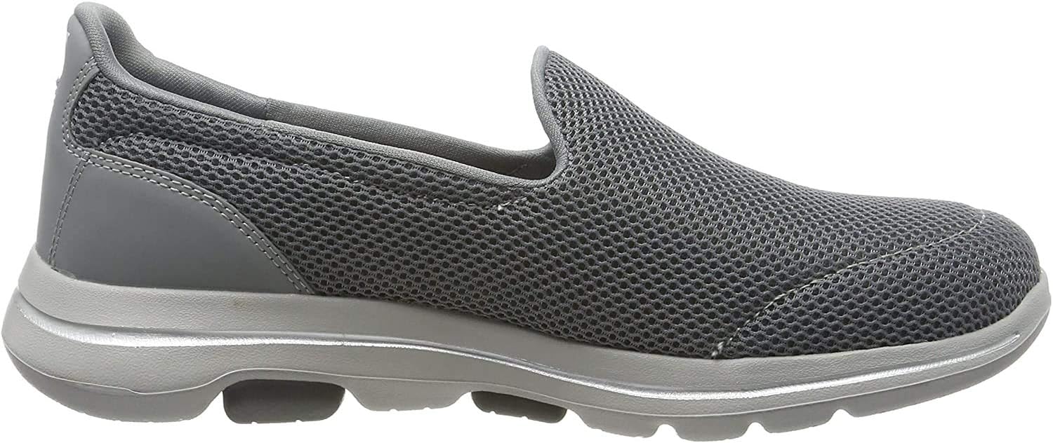 Skechers Women's Go Walk 5 Trainers 3 UK Grey Gray Textile Trim Gry