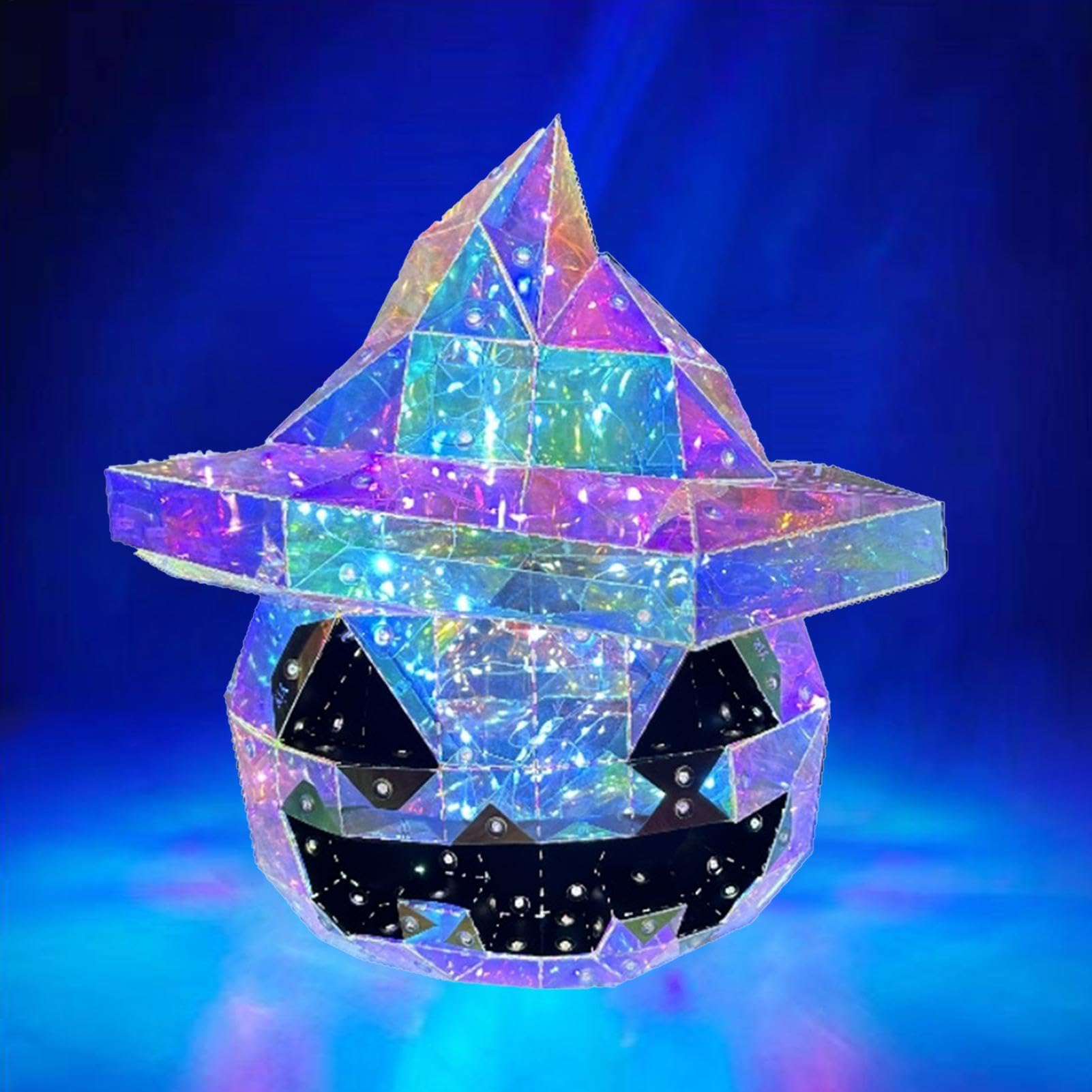 Lámpara de Calabaza incluye figura iluminada con sombrero y accesorios de