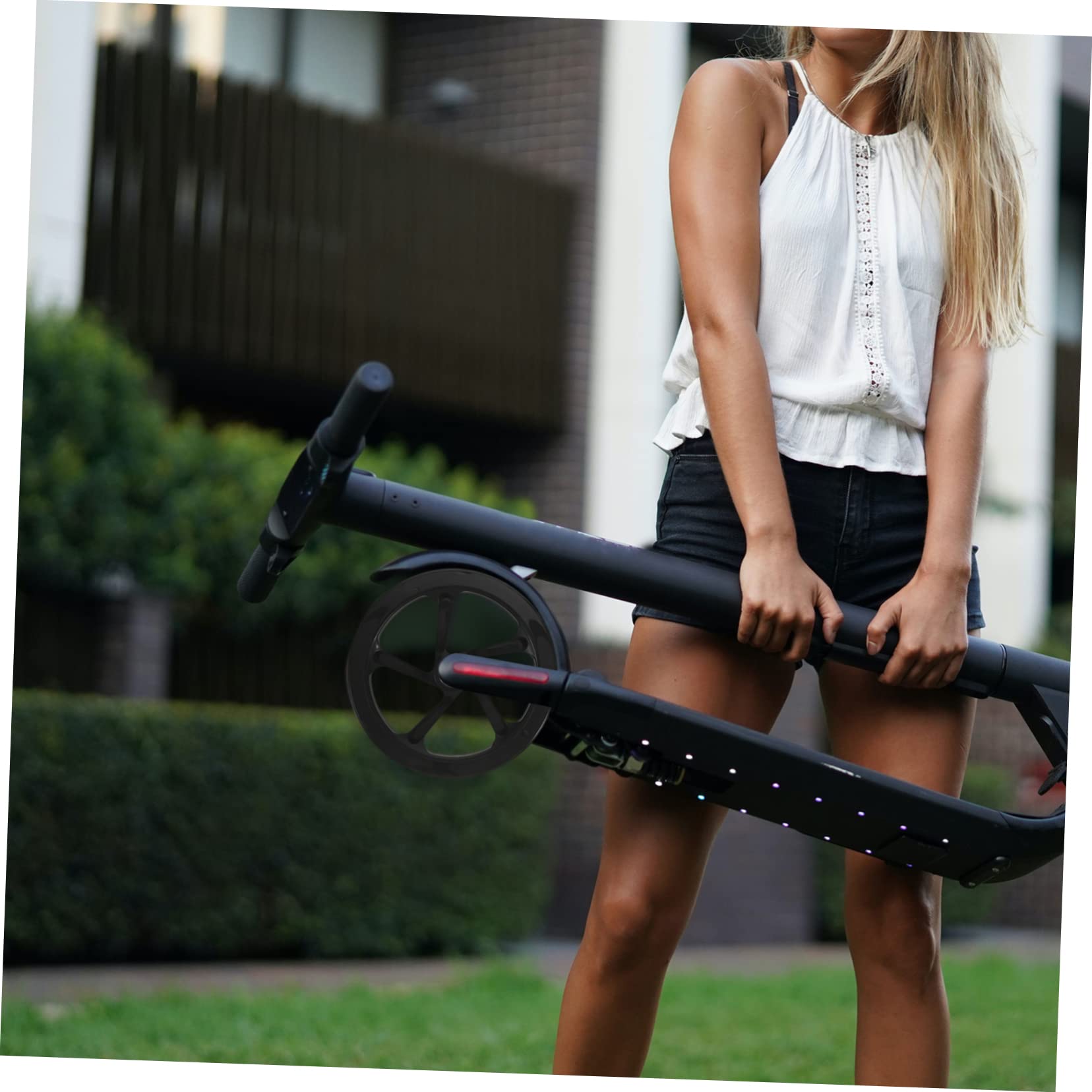 BESTonZON Roues de Trottinette Électrique Lot de 2 en PU Haute Élasticité 180mm Roulements Accessoires Solide Stabilité pour Rues et Places