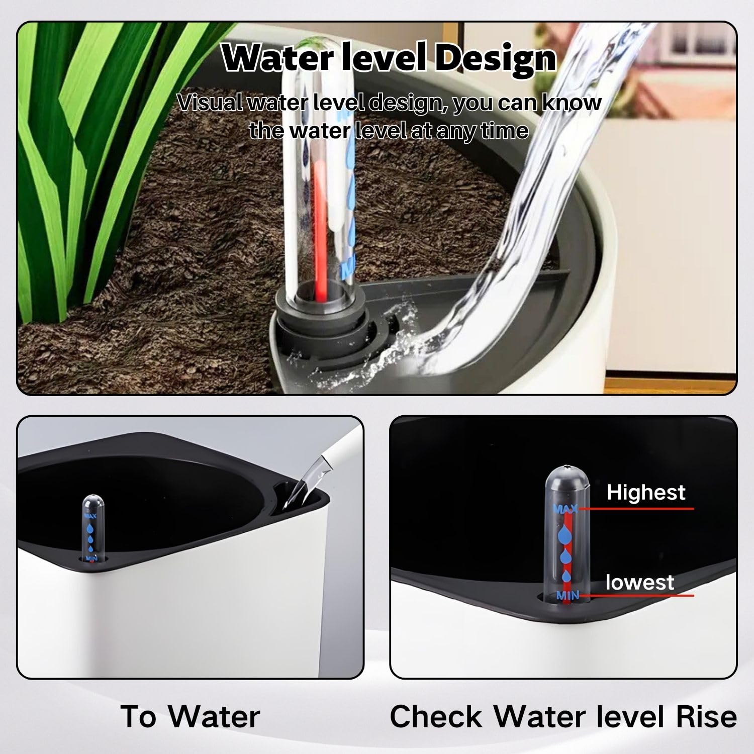 Lyivisk 3 Stck Wasserstandsanzeiger fr Blumenkasten 16 5 cm Pflanzen  Feuchtigkeitsmesser Garten Balkon Zimmerpflanzen Innen Auenbereich  Wassermangel Anzeige : Amazon.de: Garten