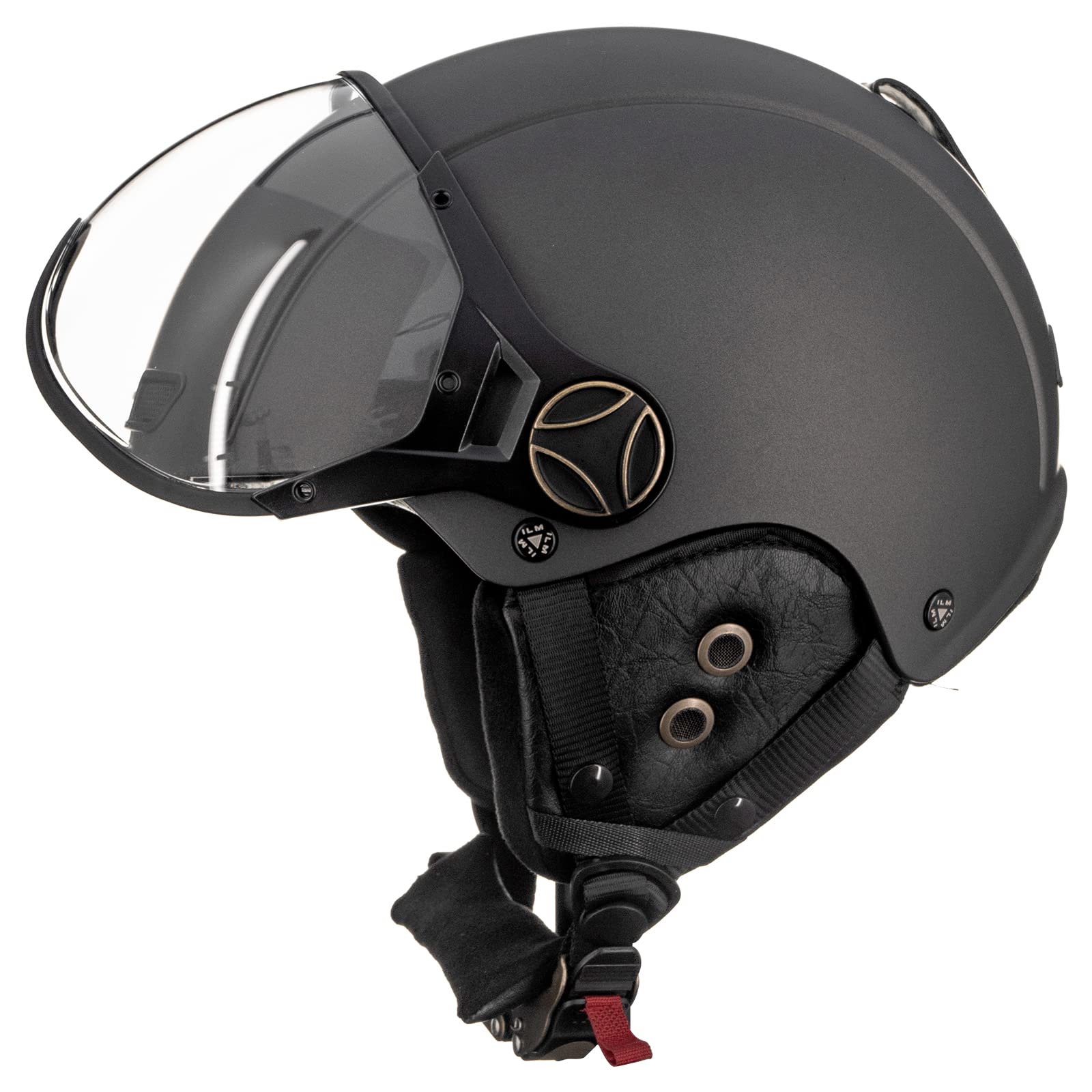 ILM Fahrradhelm für Damen Herren Erwachsene Fahrrad Ski Snowboard Helm mit Abnehmbarem Visier Ohrenschützer ASTM CPSC und CE Z102