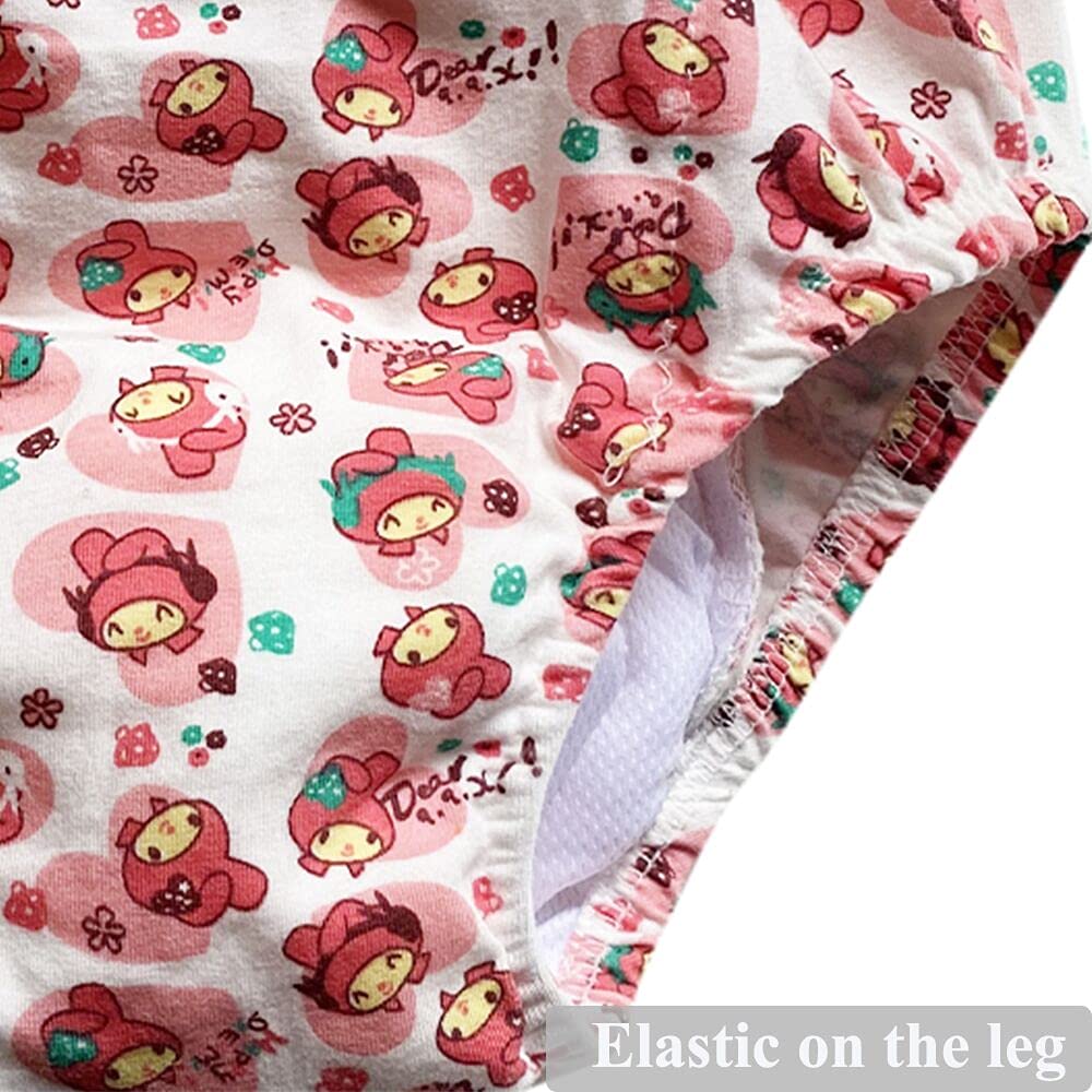 Kann wiederverwendet werden Dauerwaschbar Erwachsene Baby Töpfchen Windel Trainingsunterwäsche ABDL Inkontinenz Wasserdichte Trainingsinkontinenz Booster Pads Hosen 2er Pack (S, 2 Frog)