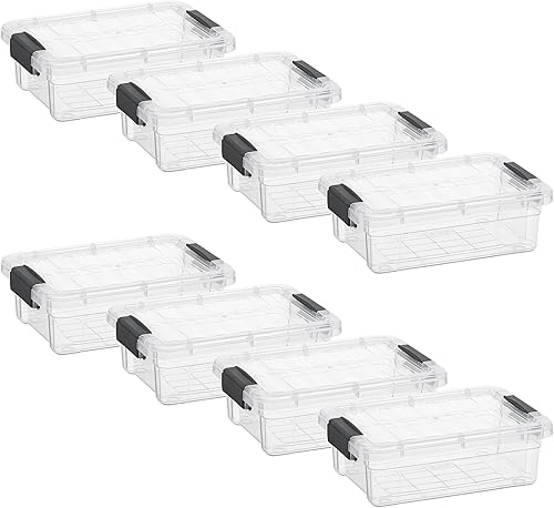 Miniatura 28 de Superio Cajas de almacenamiento transparentes con tapas, contenedores de plástico de 4.5 cuartos para organizar, cajas apilables, sin BPA, no