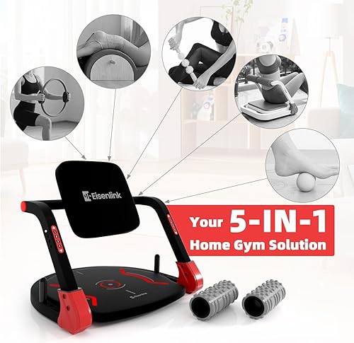 Miniatura 2 de Eisenlink - Máquina para hacer abdominales ABMAX-Gen3, equipo de ejercicio abdominal con respaldo plano. Máquina multifuncional para entrenamiento