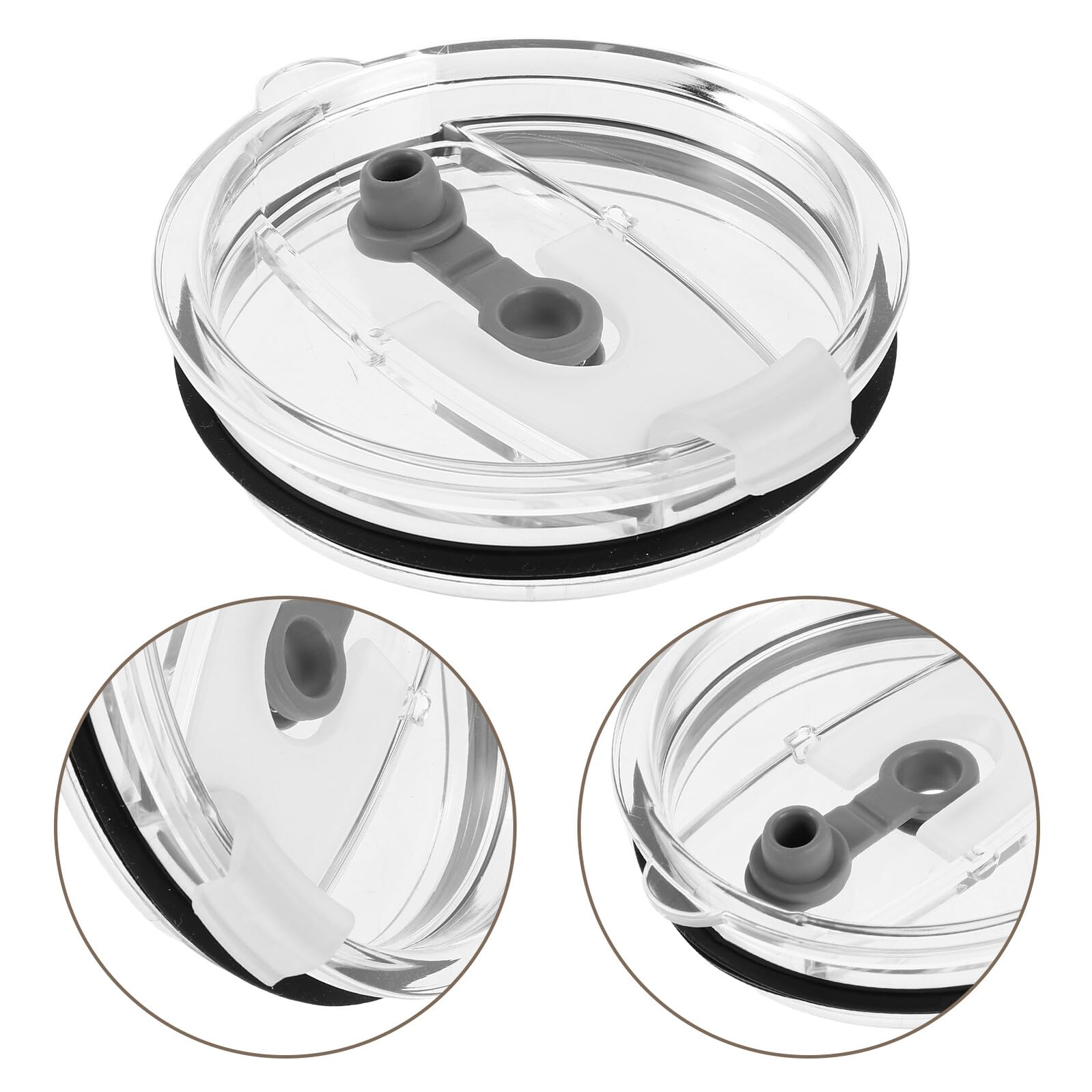 10 Stück Spritzwassergeschützte Tumbler Deckel aus Transparentem Auslaufsichere Ersatzdeckel für Isolierbecher Langlebige Thermobecher Abdeckung Passend