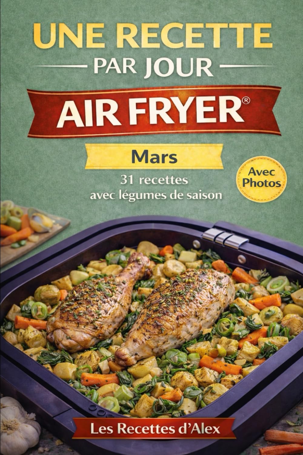 Une Recette par Jour – Mars: 31 recettes complètes de saison à l’Air Fryer® Fruits et légumes de janvier – Prêtes en moins de 30 minutes Compatibles ... (Une Recette par Jour – Air Fryer®)