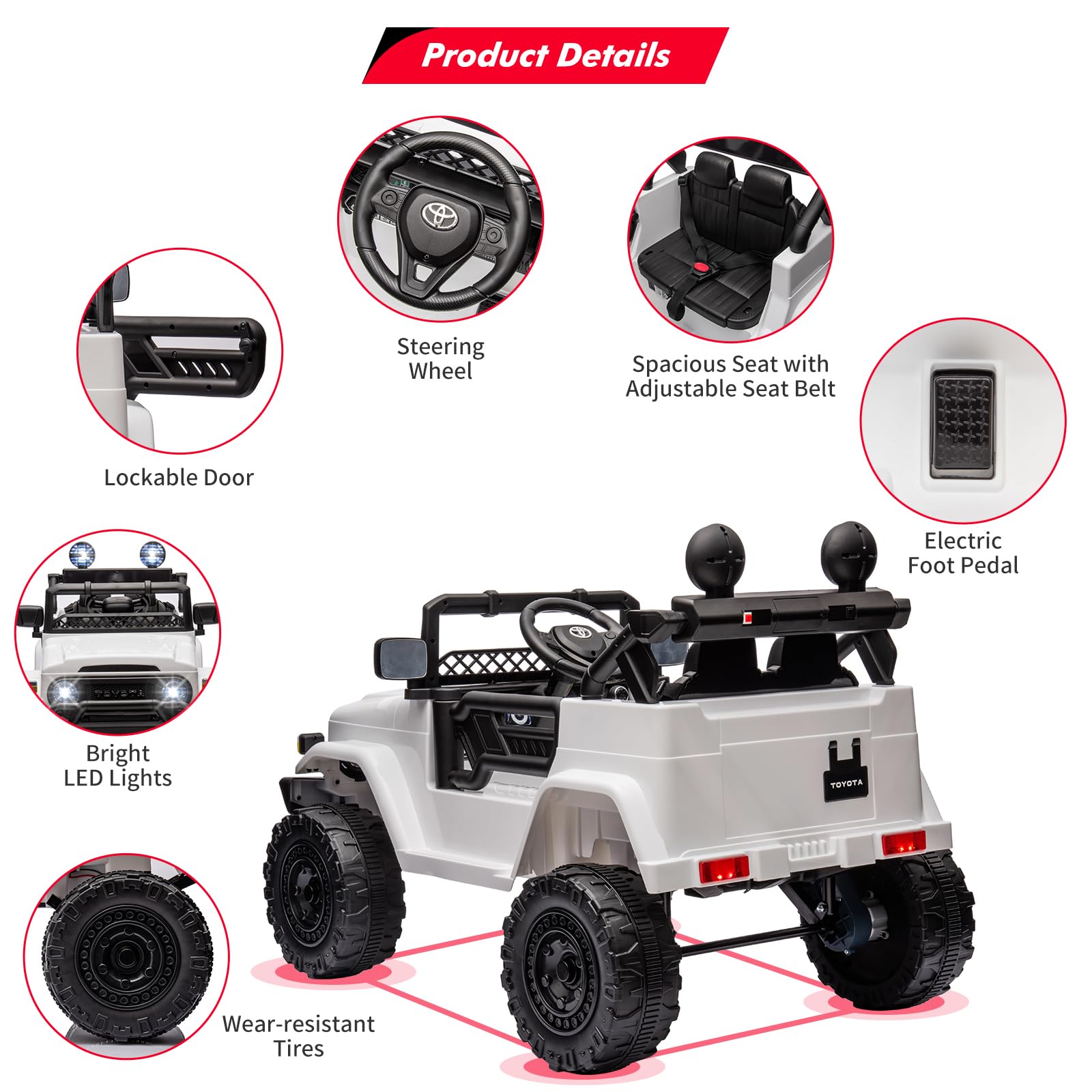 Carro Electrónico Para Niños TOBBI 12-Volt Kids Ride On Car