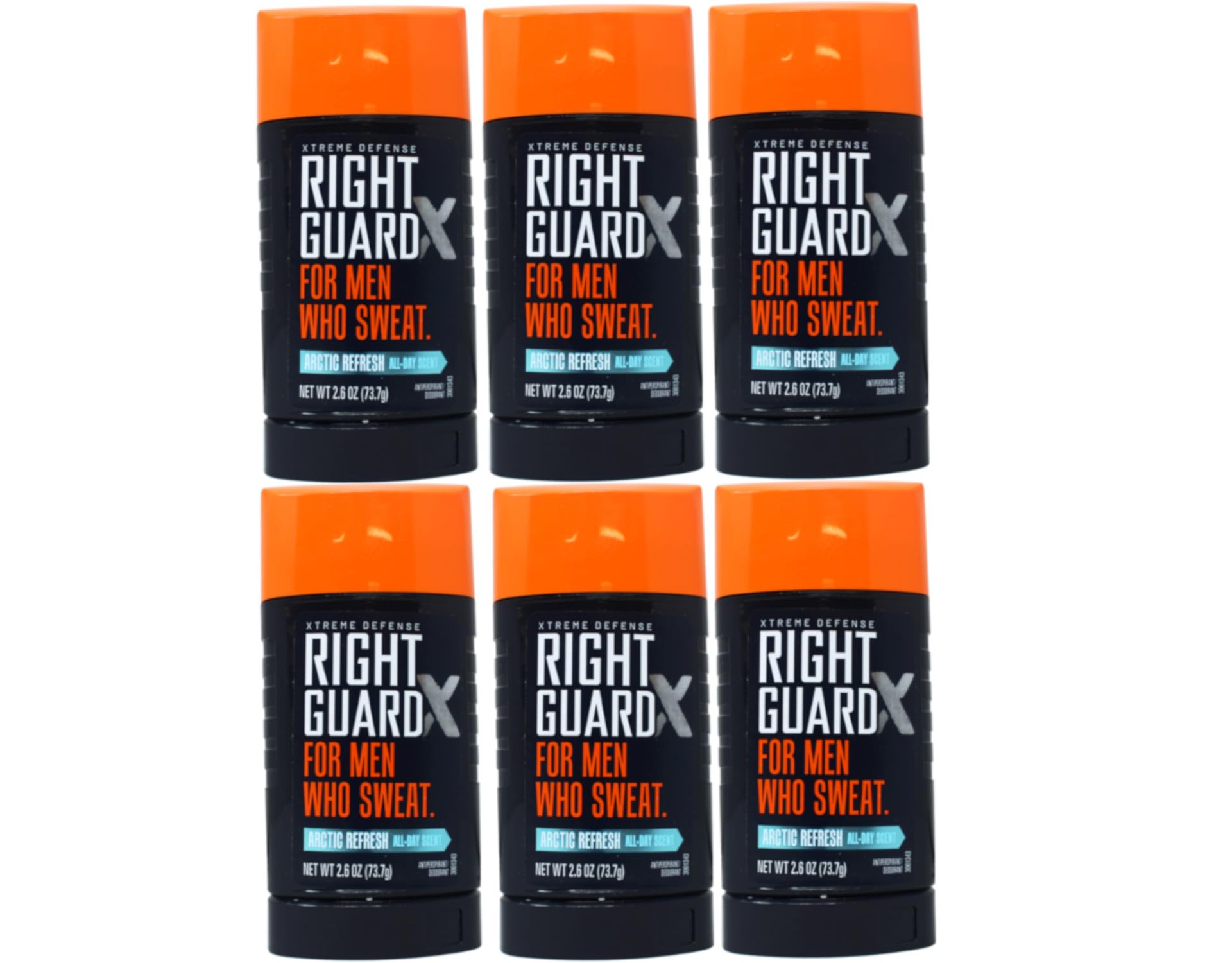 Right GuardXtreme Defense Antiperspirant Deodorant Invisible Solid Stick, Arctic Refresh, 2.6 Ounce (Pack of 6)