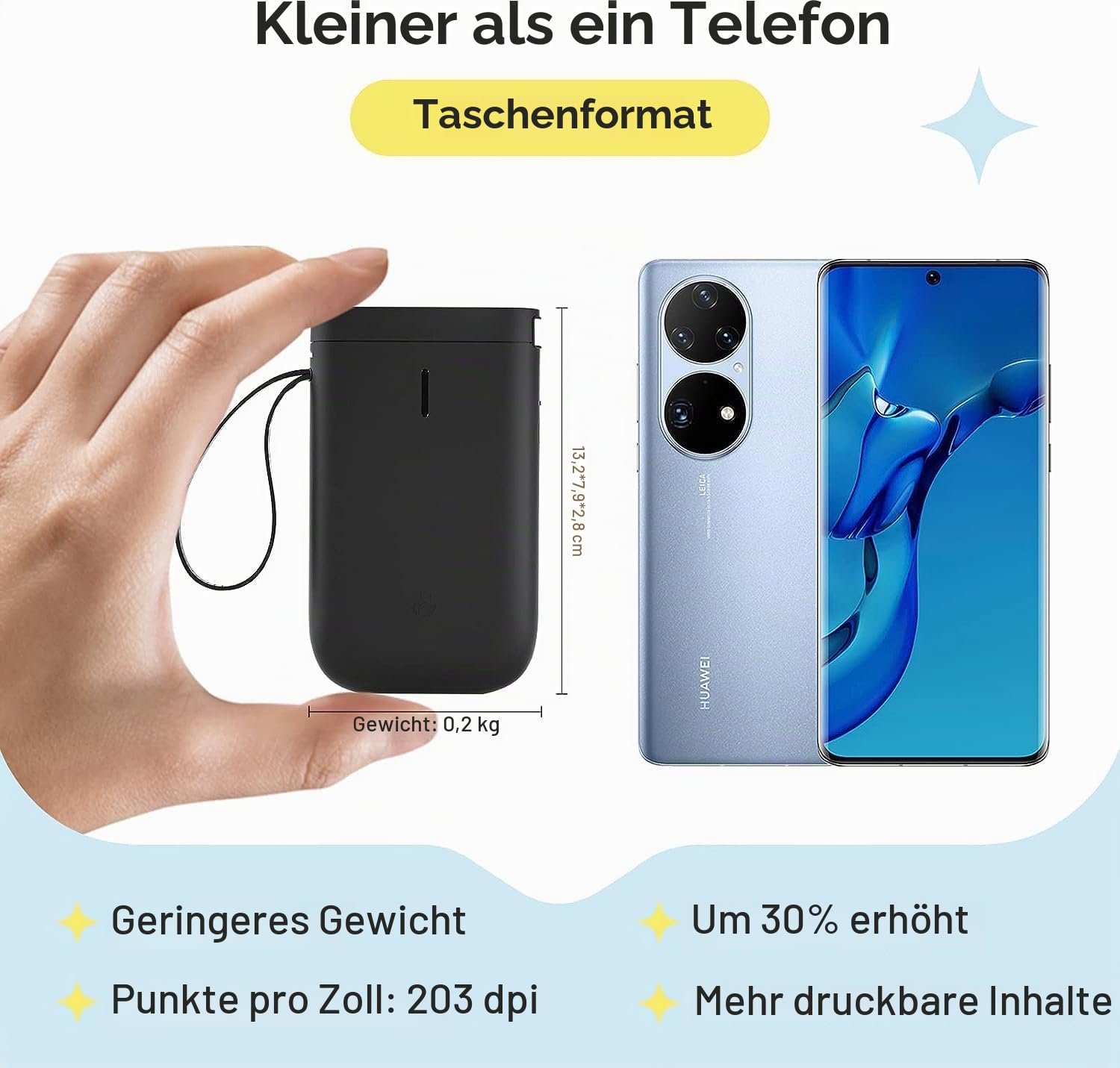 NIIMBOT D11 Monochrom Etikettiermaschine drahtloses Verbindungs-Etikettendruckerband im Lieferumfang enthalten mehrere Vorlagen erhältlich für Büro, Zuhause, Organisation (Schwarz)
