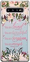 Vista 12 de Funda para teléfono compatible con Samsung Galaxy S25 S24 S23 Ultra S22 Plus S21 FE S20 Note 20 Funda transparente Escritura versículo bíblico We