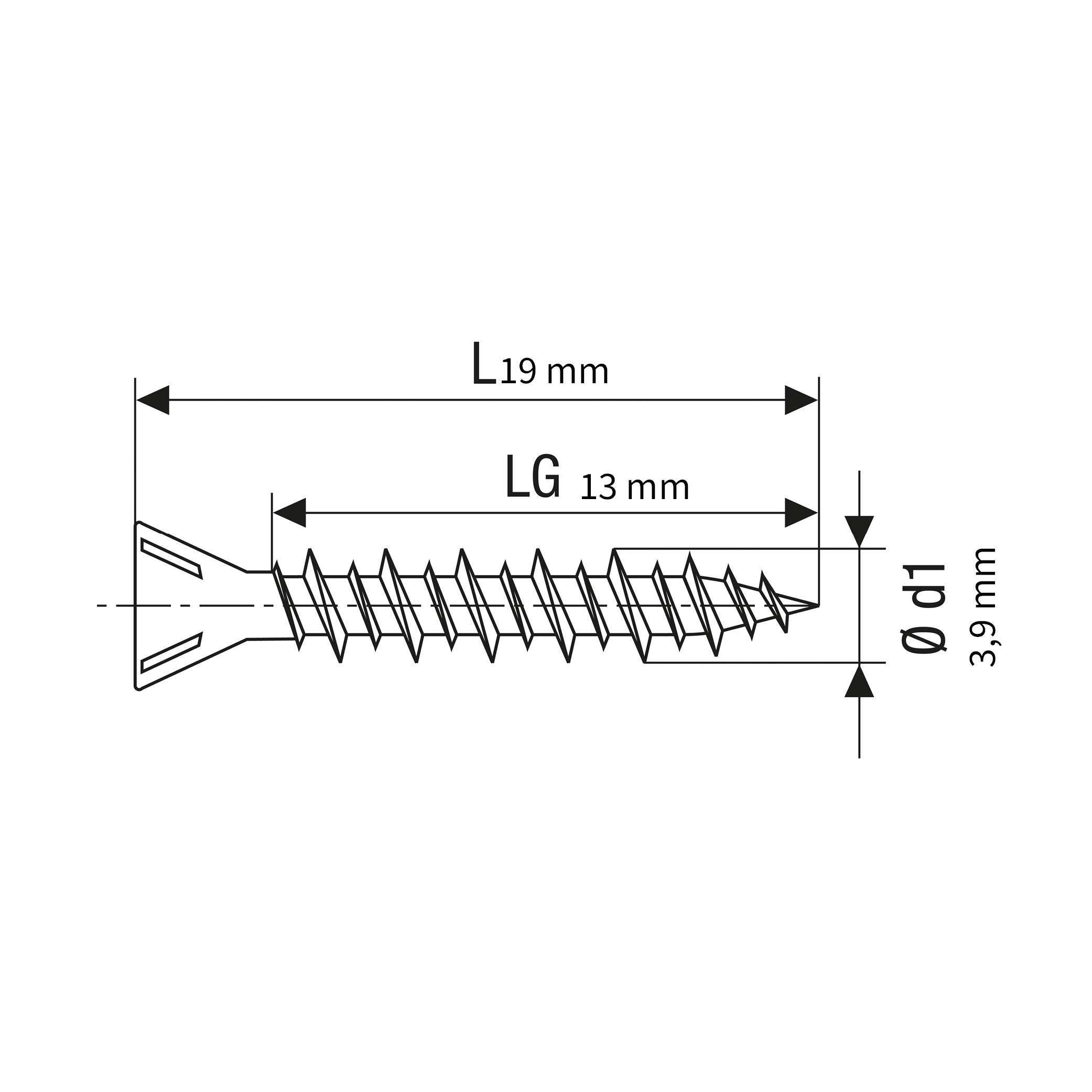 GIX C pour fibre-gypse, Tête centrante, Tête de fraisage pointue, Cruciforme H, Pointe d'aiguille, Phosphaté noir