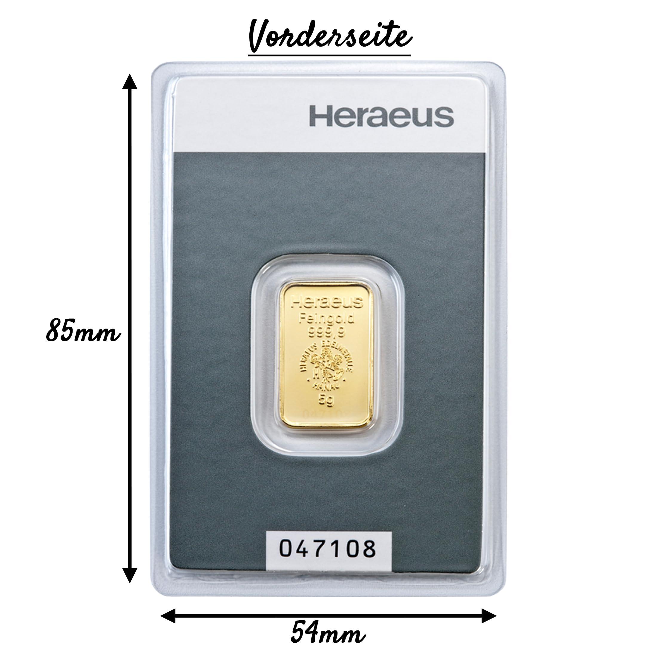 Gold zum Verschenken – Heraeus Goldbarren - Feingold - Anlagegold - verschiedene Größen wählbar - inkl. Geschenkverpackung, Grußkarte und Echtheitsgarantie (5g Gold)