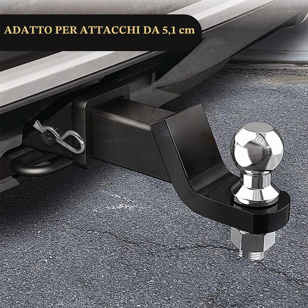 Gancio Traino per Quad,Gancio per Rimorchio Trattore,Attacco a Sfera per Gancio di Traino,Gancio Traino a Sfera per Trattore 50 mm per Rimorchio Gancio di Traino Roulotte Camion