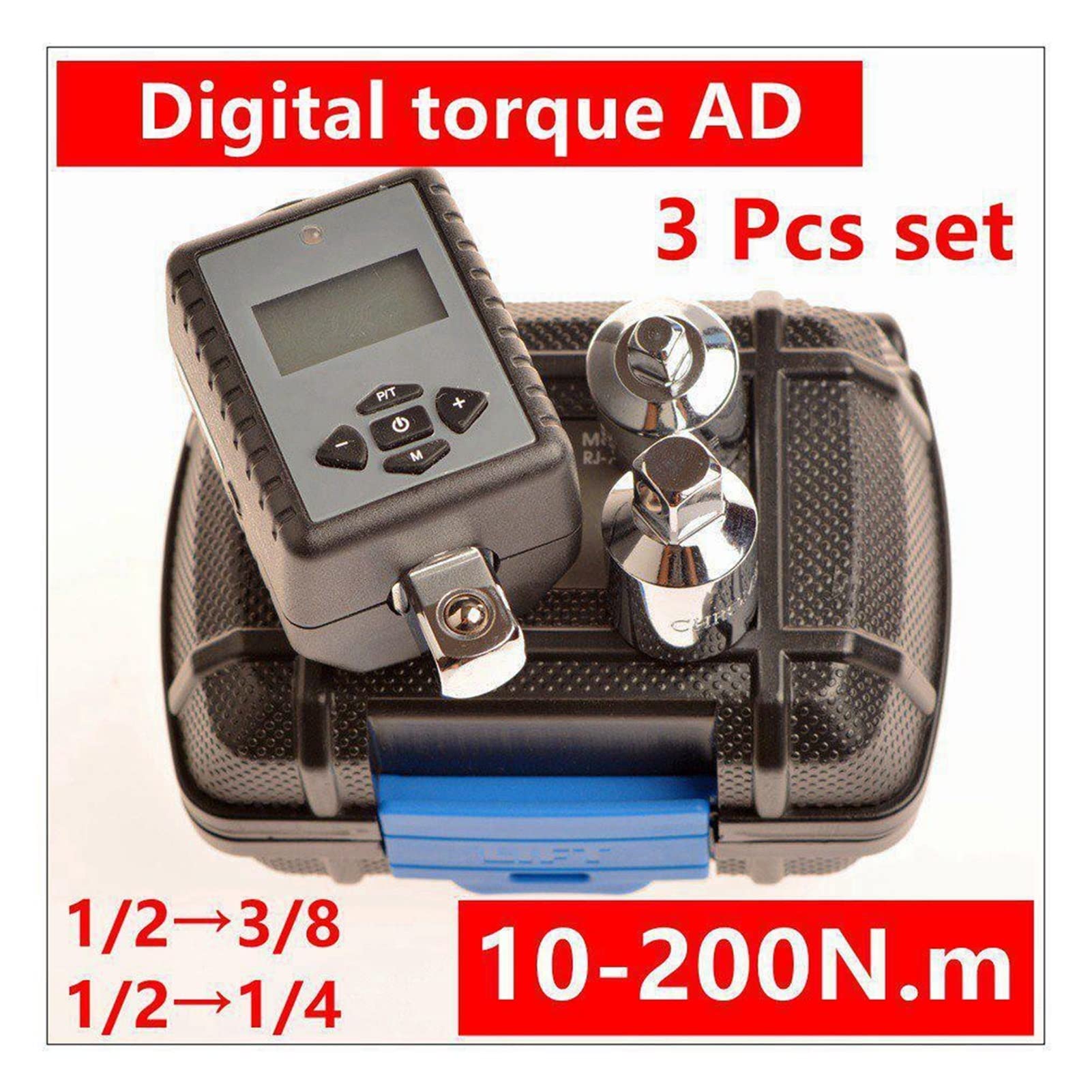 Klucze dynamometryczne Digital Torque Klucz Torque Digital Meter Meter Digital Moment Table Klucz do napraw samochodowych, rowerowych i ogólnych (Size : 17-340NM 3)