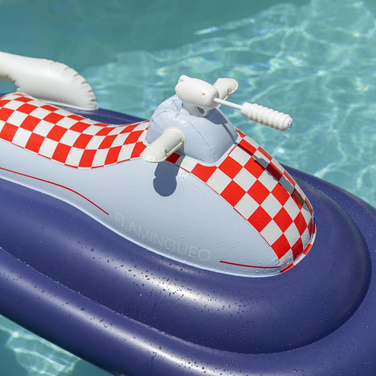Flotador Hinchable De Flamenco Para Niños – Moto Acuática De 125 Cm Con Pistola De Agua Incluida