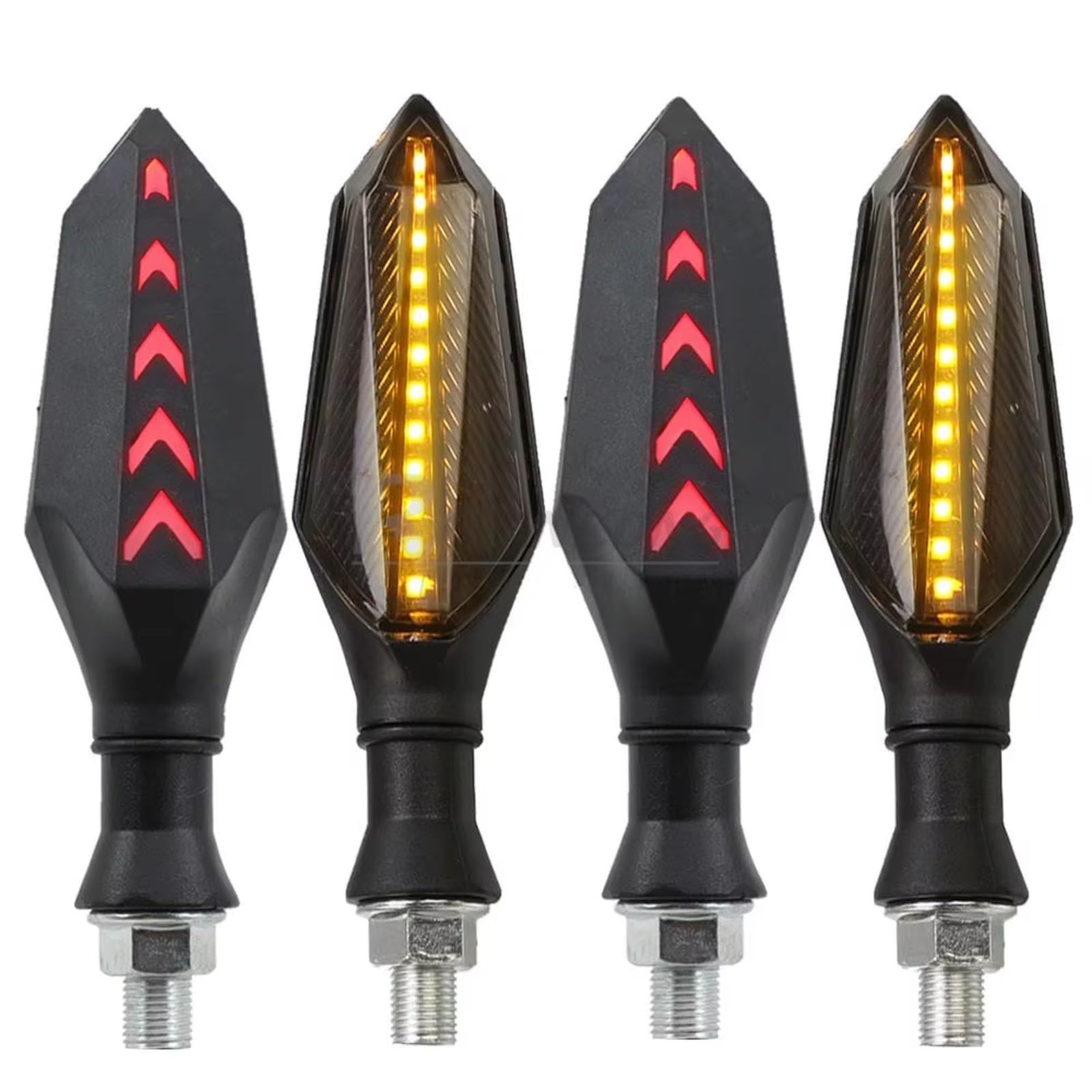 Per HP2 Per Sport Per K1200R Per K1200RS Per K1200S Per K1200GT Universale Moto Indicatore Di Direzione Lampeggiante Luce Accessorio Indicatori Moto(Red,4piece)