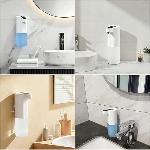 Miniatura 7 de Dispensador automático de jabón sin contacto, dispensador de jabón líquido y espumoso, dispensador de jabón de manos inteligente recargable por USB,