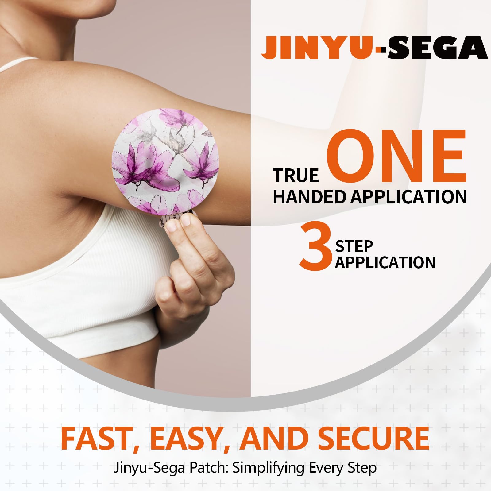 Sensor Covers for Libre 3 Waterproof - 20pcs Adhesive Patches for Libre 3,with Easy-Peel Tab Pre-Cut Backing,CGM Sensor Tape for 10-14 Days Floral