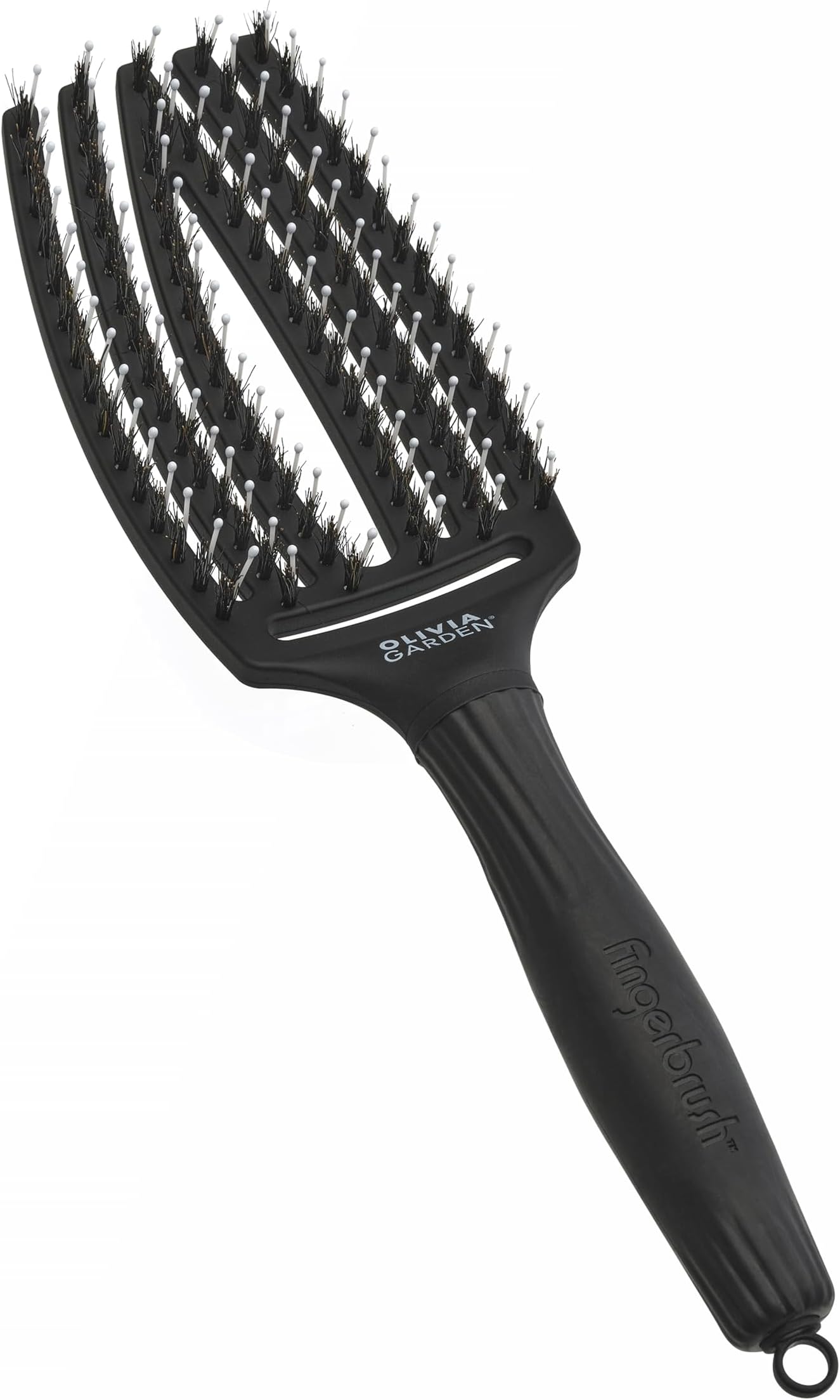 Fingerbrush Care Iconic Detangling Hairbrush with Boar & Nylon Bristles for Ultimate Shine & Smooth Styling
