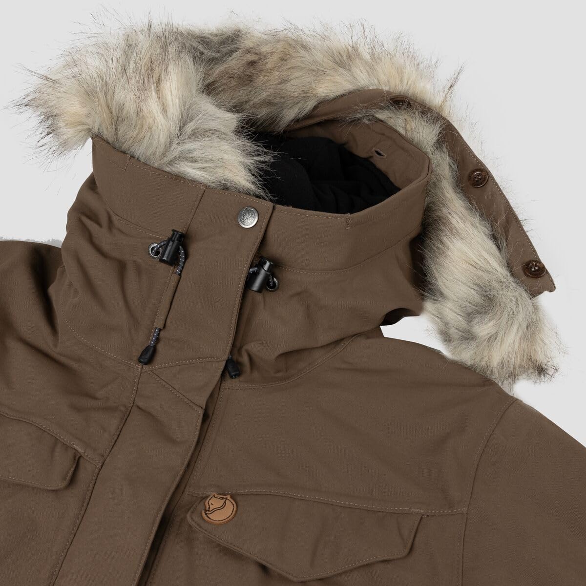 Fjallraven Nuuk Parka Women's Synthetic Insulated Jacket, Dark Oak, S