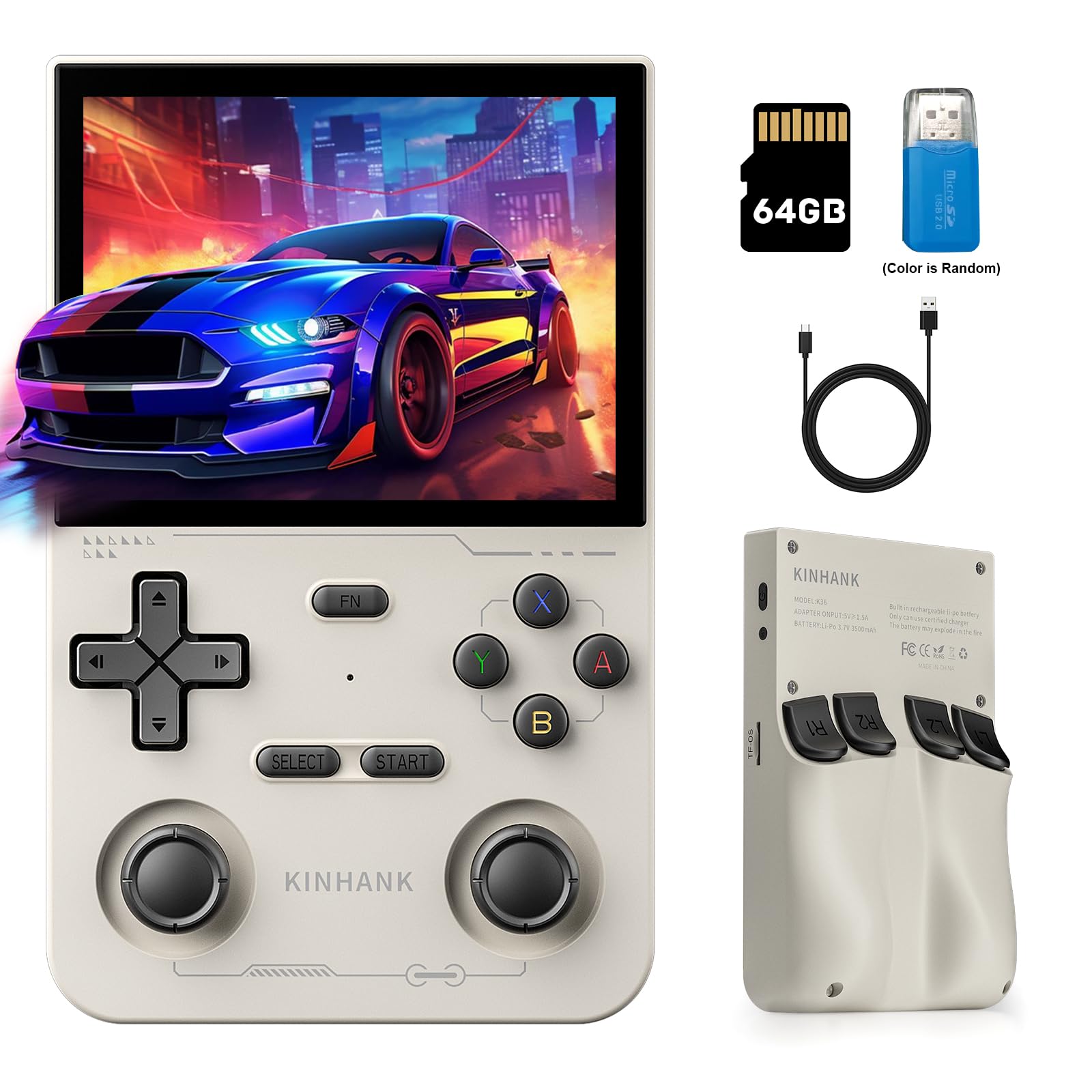 Amazon.com: kinhank K36 Retro Handheld Game Console, Supports 9000