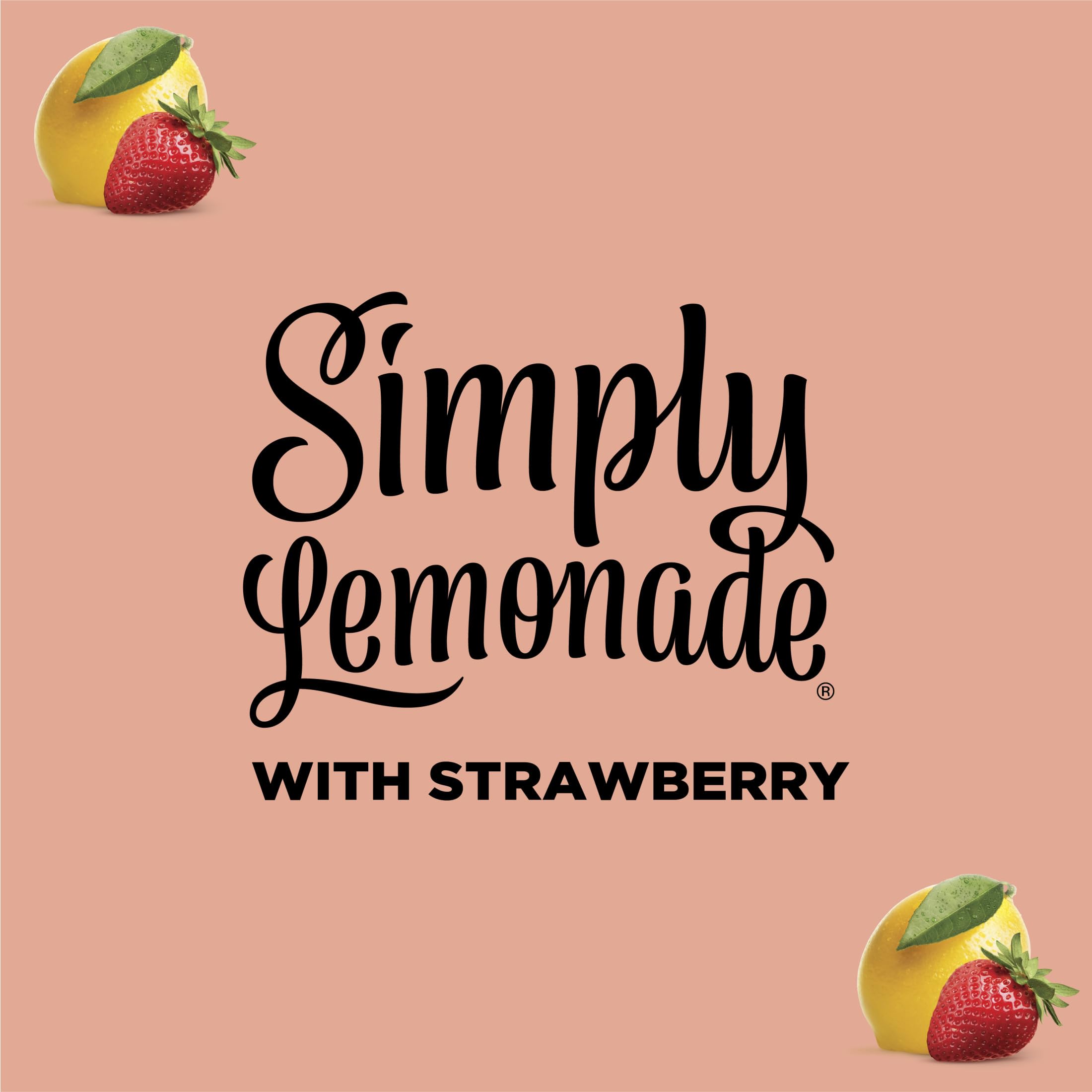 Simply Lemonade with Strawberry 52 Fl Oz Bottle — view 3