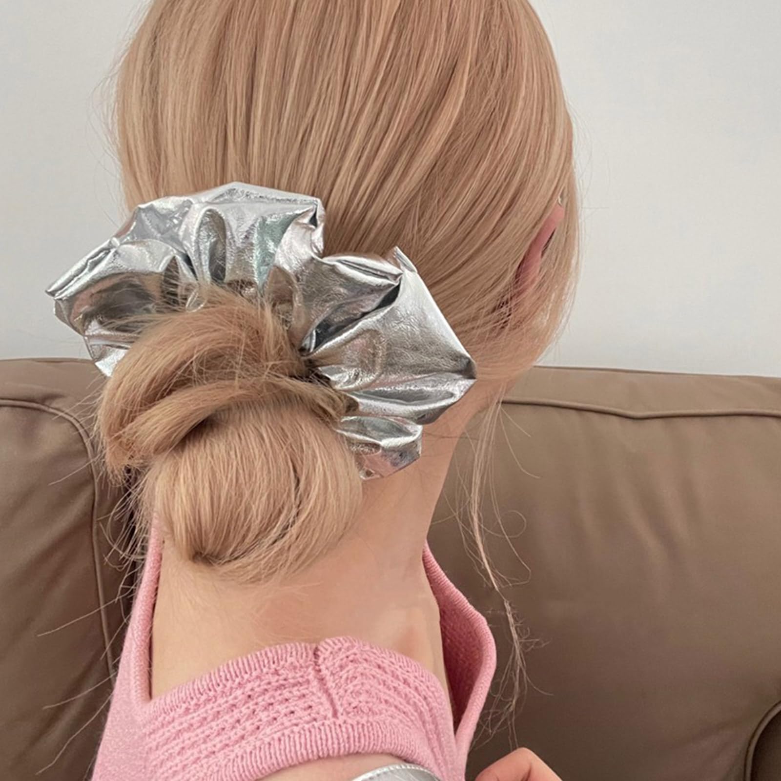 Amazon.co.jp: シルバー ヘアバンド ヘアバン シュシュ 伸縮性