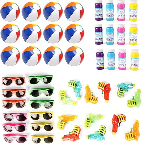 Mega regalos para invitados de fiesta de piscina y fiesta de playaJuguetes divertidos de verano Mega Surtido mayorista Paquete de 48juguetes para