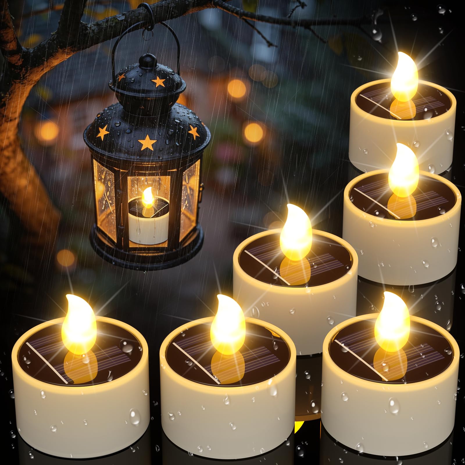 Amazon.com: PChero Solar Tea Lights Outdoor Waterproof, IP65