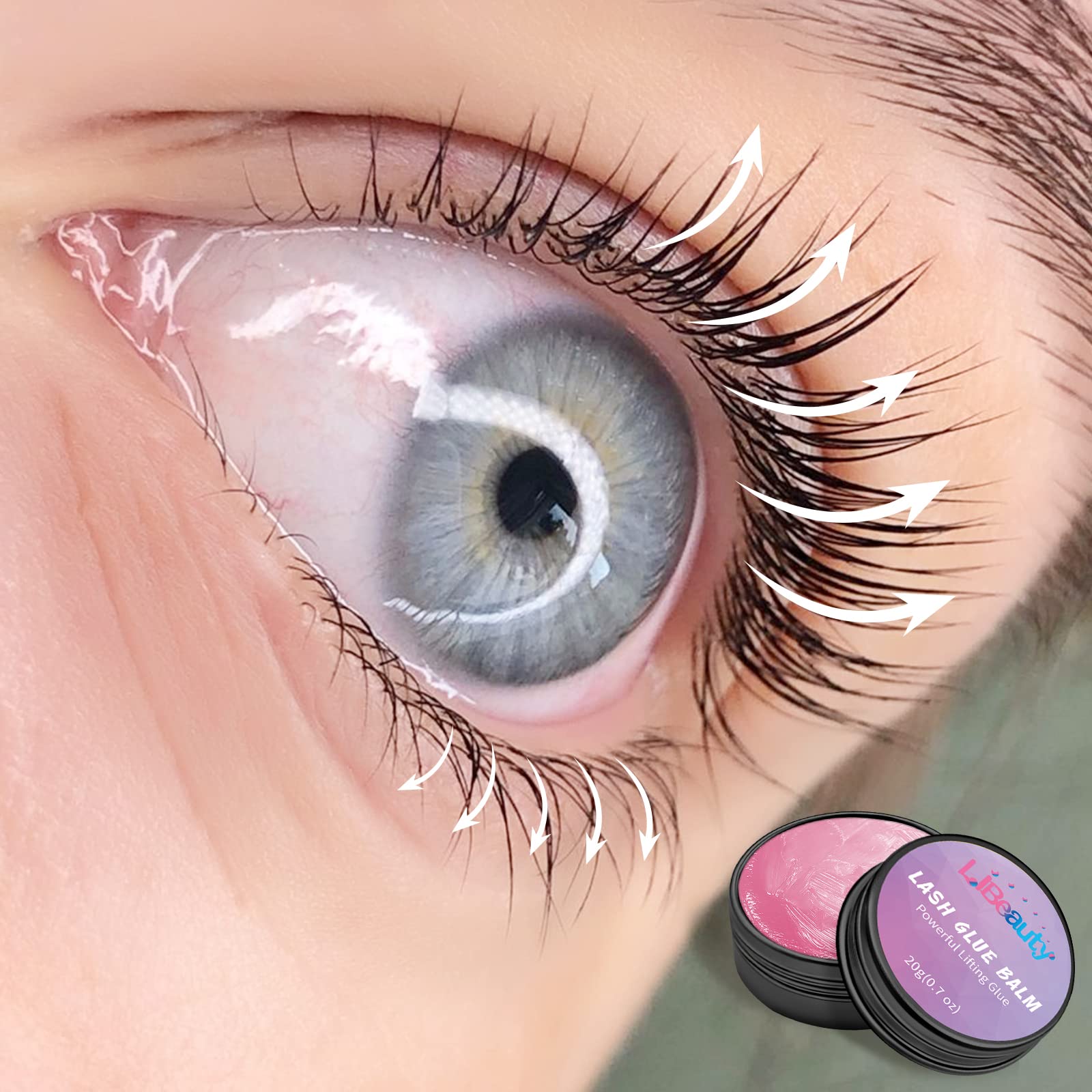 Libeauty Colla Laminazione Ciglia, Colla per Laminazione Sopracciglia, Lash Lift Glue Balm, Contiene Ingredienti Nutrienti, Trattiene Bene le Ciglia, Adatto per il Salone (20g)
