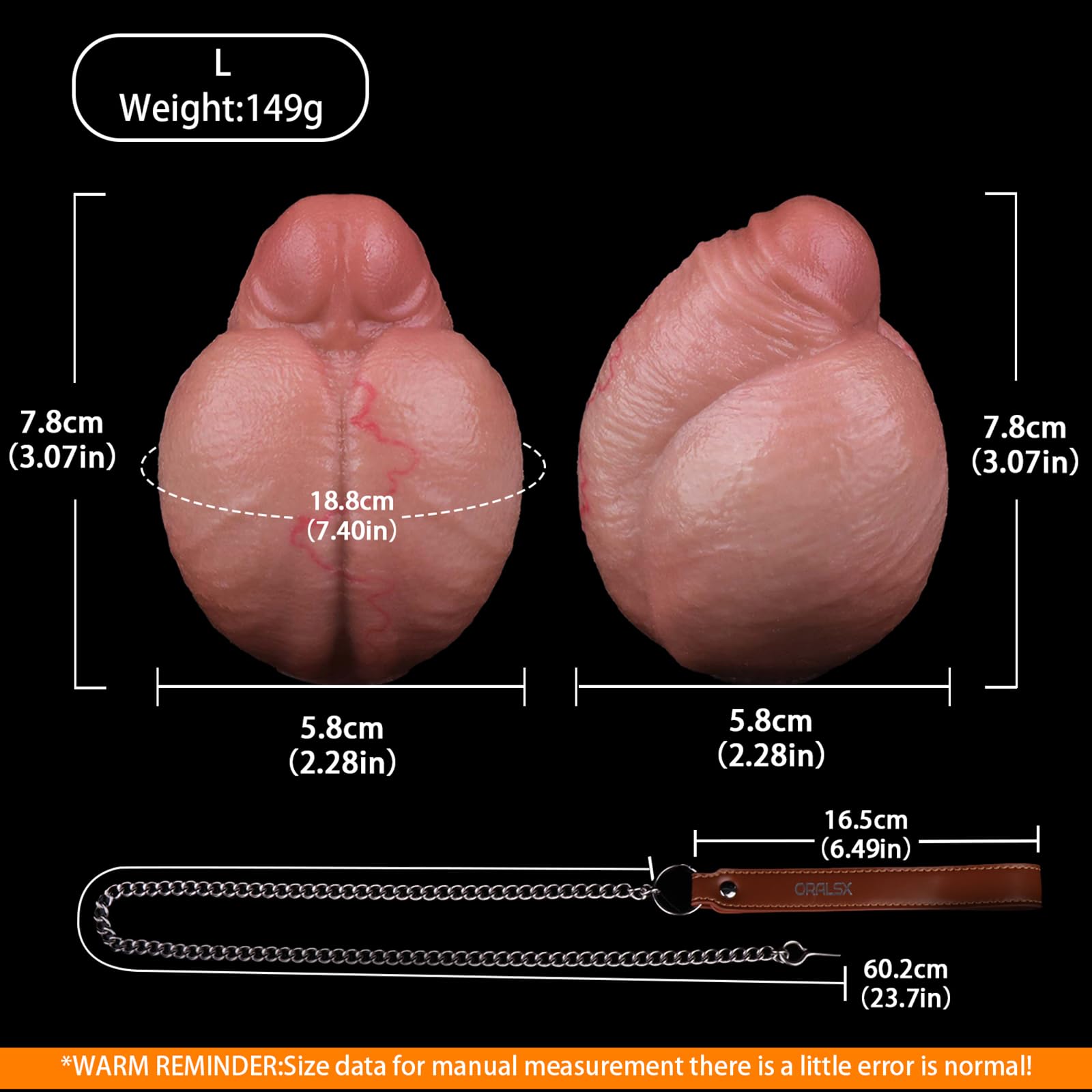 Anal Kette Analkette Analkugeln mit Mehreren Kugeln Buttplug Anal Beads Flexibel Intensives Analspiel SM Sexspielzeug für Paare Frauen Männer，L