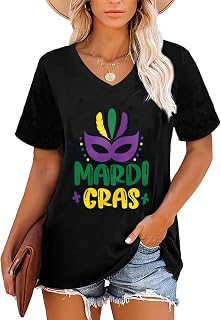 Thanksgiving Tops Women's Short Sleeve Turkey Outfits Holiday Fall Themed Costume Shirts