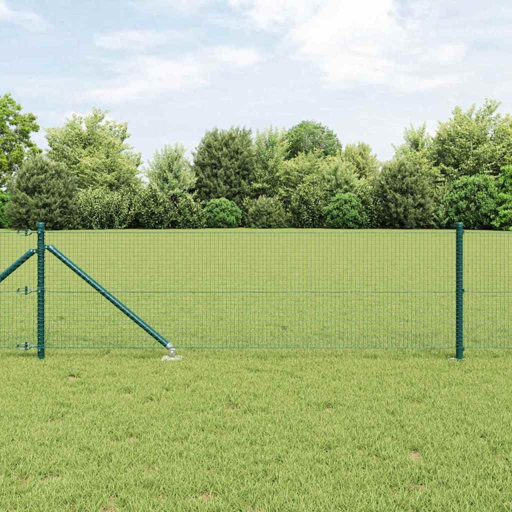 vidaXL Recinzione in rete saldata con punte 10 x 0,6 m Verde Rete