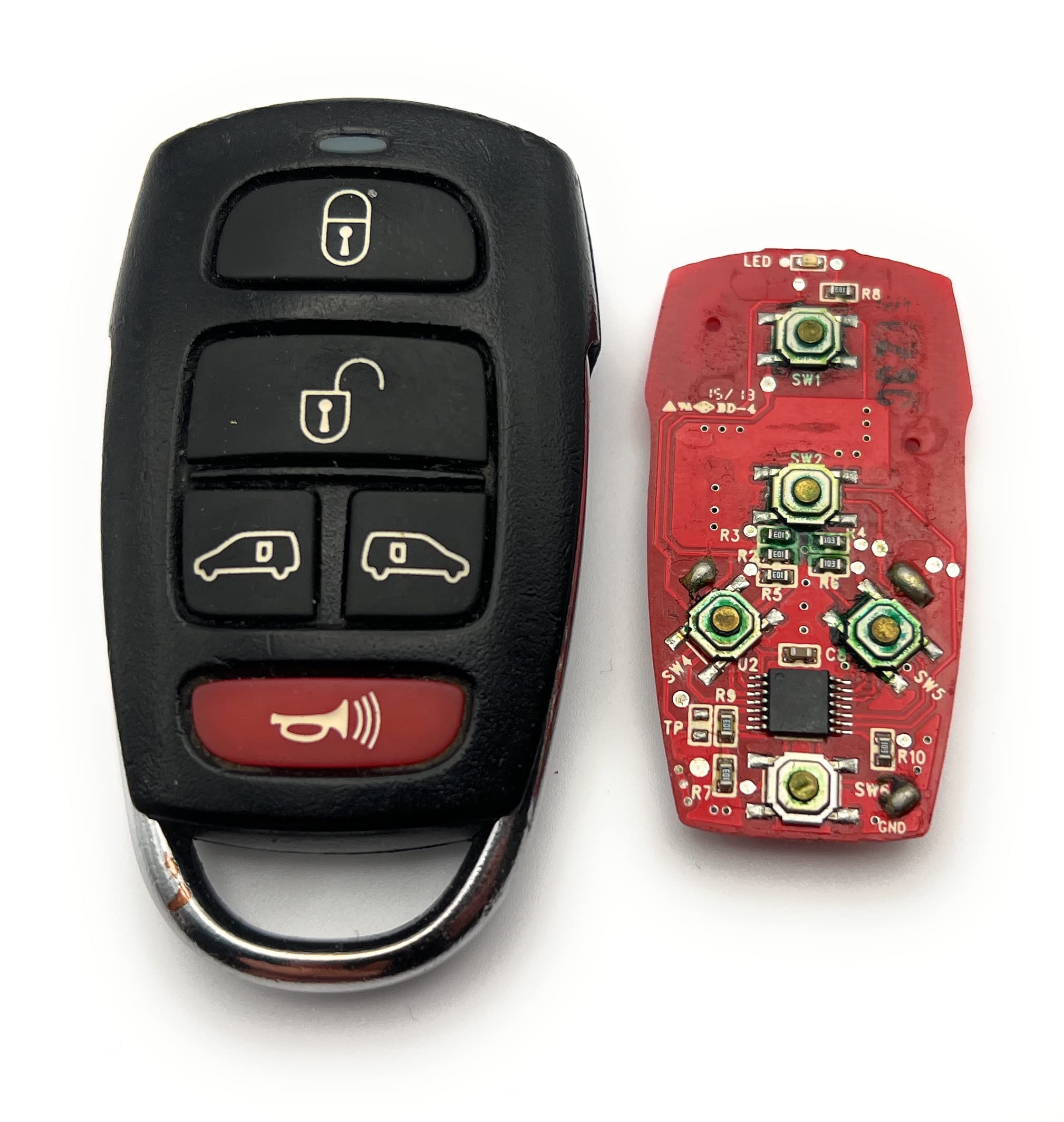 Réparation clé Kia Sedona 5 boutons avec micro interrupteur CR2032 - 3