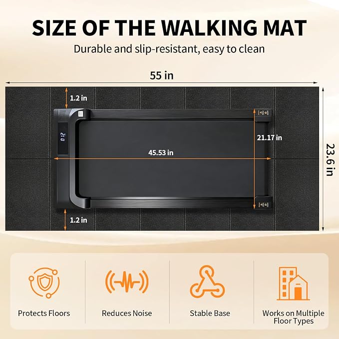 Walking Pad Mat 55" x 23.6" x 0.2" grueso miniatura 2
