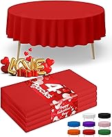 Vista 37 de Mantel de Mesa de Plástico Rectangular con Globos de Cumpleaños, Paquete de 4, Mantel de 54''×108'' para Mesas de 6 pies, Mantel para Uso Globo