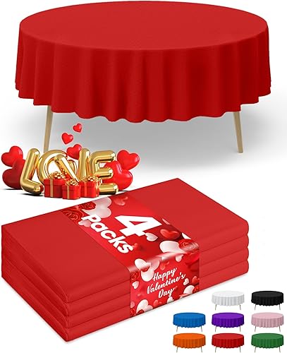 Miniatura 36 de Mantel de Plástico Blanco - Paquete de 4 Manteles Rectangulares Desechables de 54" × 108" para Mesas de 6 Pies, Cubierta de Mesa Impermeable