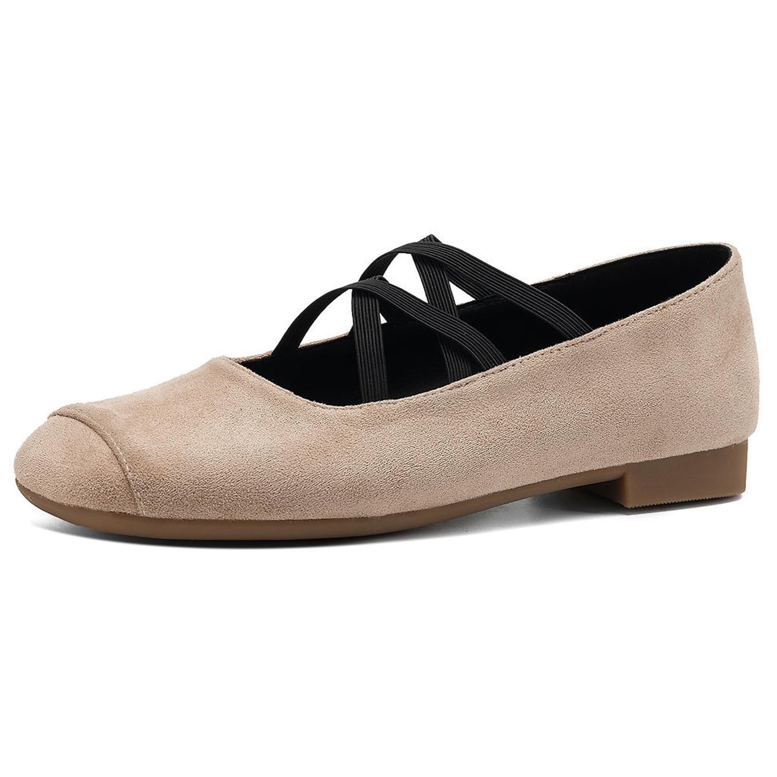 Scarpe Business Casual Donna Ballerine Camoscio Mary Jane Punta Tonda | Perfetto Per Scuola Pendolarismo E Viaggi Leggeri, Supporto Anti-Fatica Per Stare in Piedi, Stile Classico Versatile