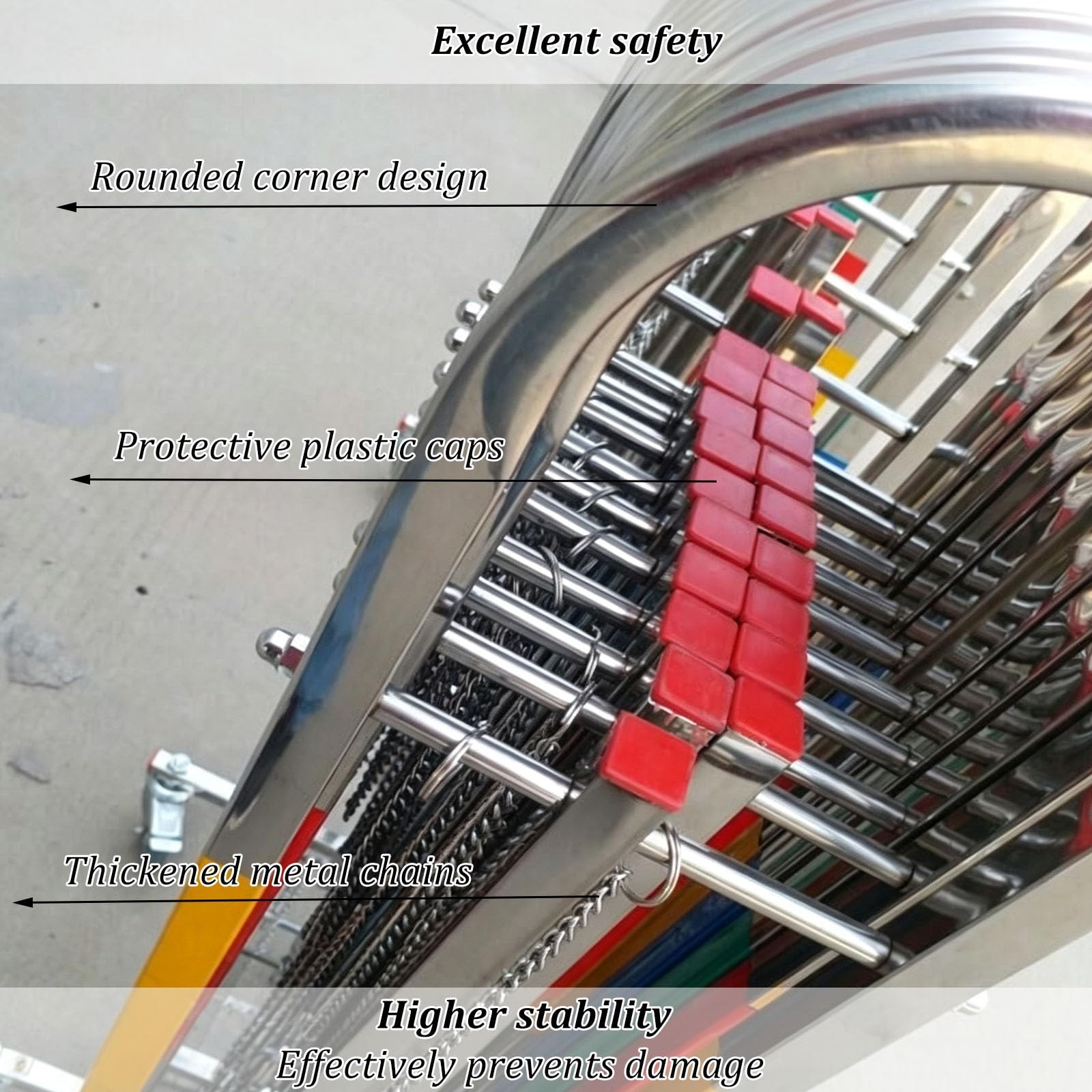 Barrera de seguridad plegable con ruedas giratorias bloqueables | Barrera de seguridad plegable para control de tráfico, delimitación de multitudes y mantenimiento de emergencia(3M)