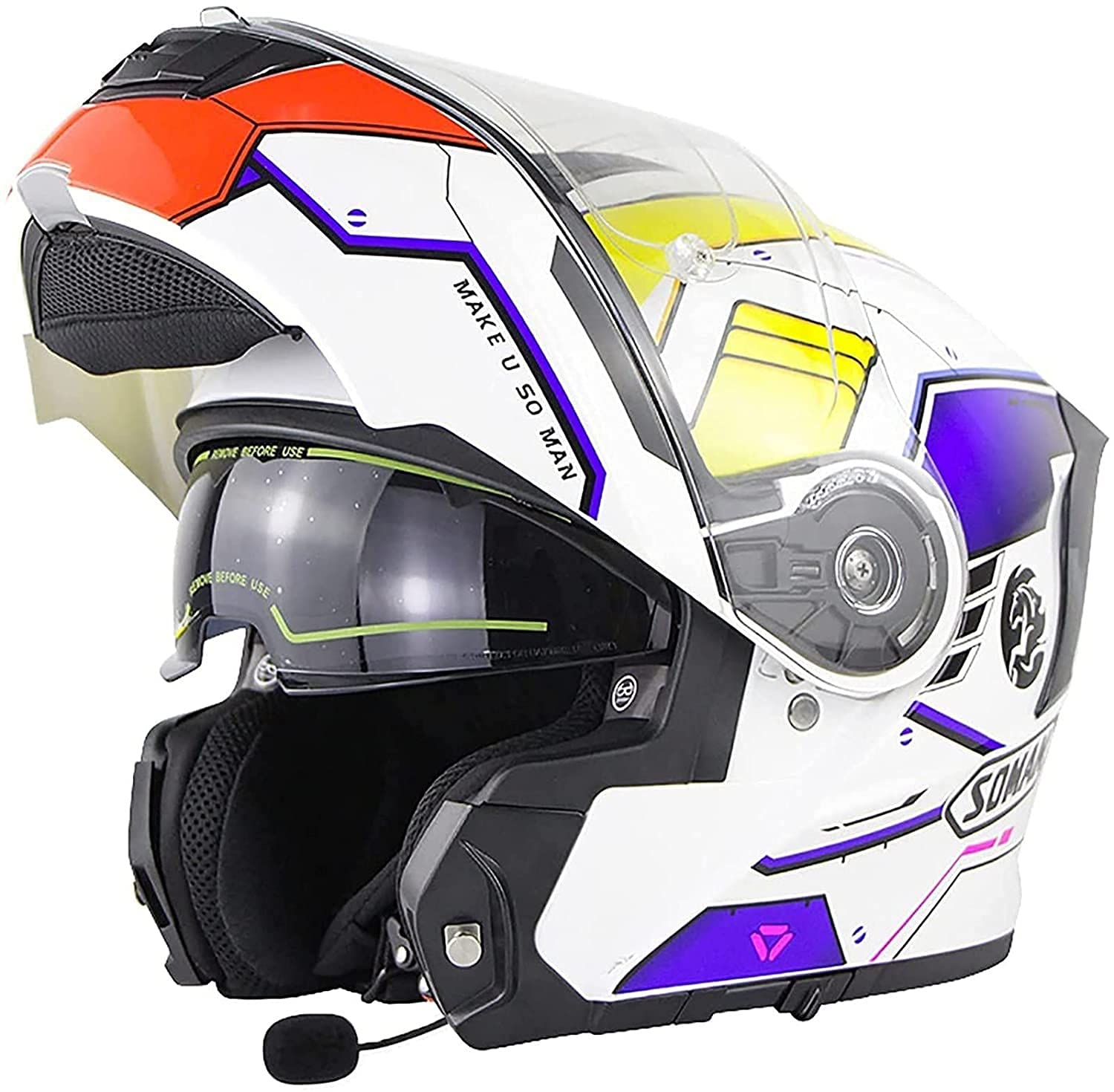 Casque intégral flip up modulable pour longs trajets routiers et urbains