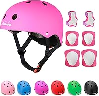 Vista 12 de KAMUGO - Casco ajustable para niños, con equipo de protección deportiva, rodilleras, coderas, muñequeras para niños de 2 a 8 años, para niños