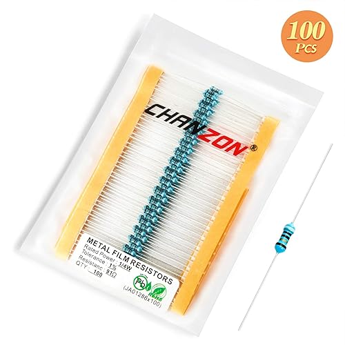 Vista 54 de Chanzon 100pcs 1/4W (0.25W) 33K Ω ohmios Resistencia fija de película metálica 0.01 ±1% Tolerancia 33KR MF Resistencias de orificio pasante