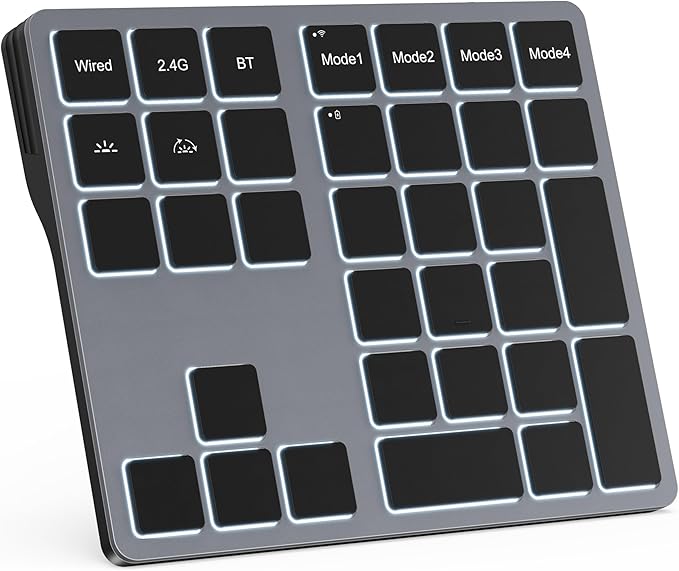 Amazon.com: Doohoeek Tri-Mode Programmable Keyboard (BT/2.4G/Wired ...