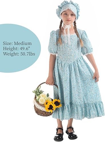 Miniatura 4 de Nuoqi Vestidos pioneros para niñas disfraz colonial de Laura Ingalls Wilder