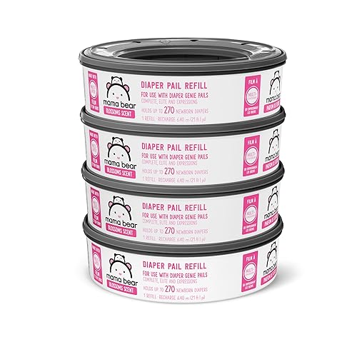 Marca Tienda Mama Bear Blossoms - Recambios de cubo de pañales perfumados para cubos de Diaper Genie, 1080 unidades (4 paquetes de 270 unidades)