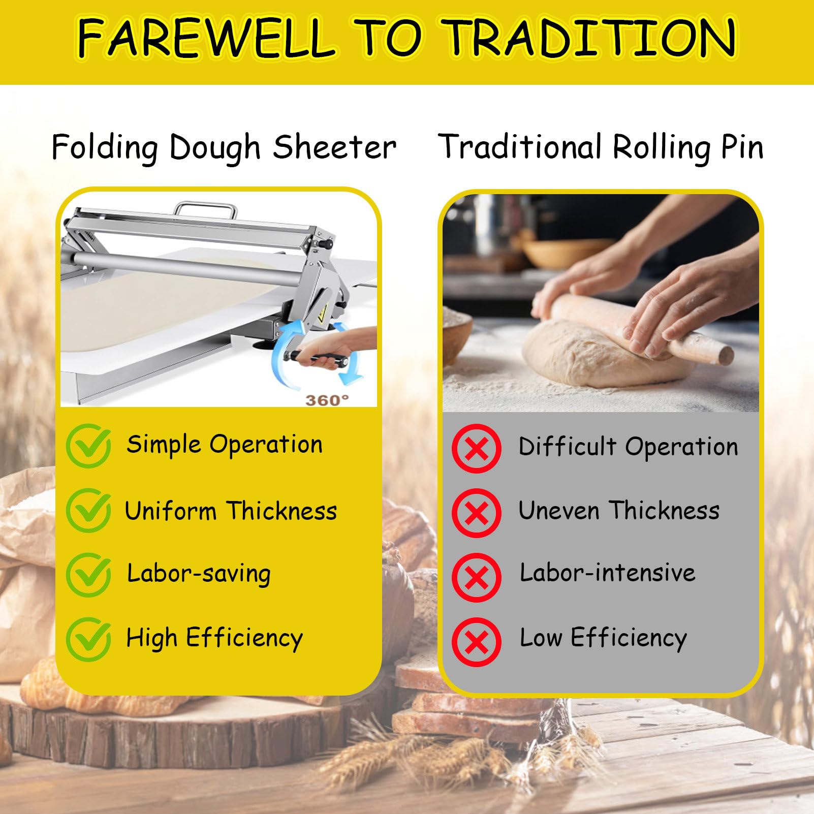 Dwustronny wałek do ciasta francuskiego i wałek do fondantu, wałek do ciasta na stół, maszyna do ciasta ze stali nierdzewnej, regulowana grubość, do produkcji skorupy krówek, model 400